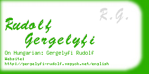 rudolf gergelyfi business card